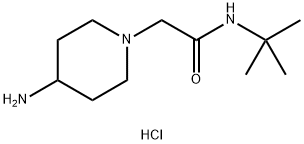 1-piperidineacetamide, 4-amino-N-(1,1-dimethylethyl)- Struktur