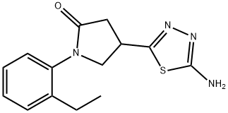 2-pyrrolidinone, 4-(5-amino-1,3,4-thiadiazol-2-yl)-1-(2-et Struktur