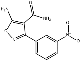 4-isoxazolecarboxamide, 5-amino-3-(3-nitrophenyl)- Struktur