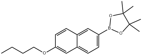 2-(6-Butoxy-naphthalen-2-yl)-4,4,5,5-tetramethyl-[1,3,2]dioxaborolane Struktur