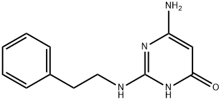 6-Amino-2-[(2-phenylethyl)amino]pyrimidin-4(3H)-one Struktur