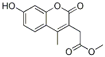 Methyl (7-hydroxy-4-methyl-2-oxo-2H-chromen-3-yl)-acetate Struktur