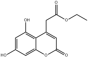 Ethyl (5,7-dihydroxy-2-oxo-2H-chromen-4-yl)acetate Struktur