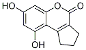 7,9-Dihydroxy-2,3-dihydrocyclopenta[c]chromen-4(1H)-one Struktur