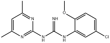 N-(5-Chloro-2-methoxyphenyl)-N'-(4,6-dimethylpyrimidin-2-yl)guanidine Struktur