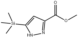 Methyl 5-(trimethylsilyl)-1H-pyrazole-3-carboxylate Struktur