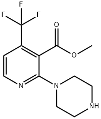 Methyl 2-piperazino-4-(trifluoromethyl)nicotinate Struktur