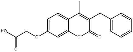 [(3-Benzyl-4-methyl-2-oxo-2H-chromen-7-yl)oxy]-acetic acid Struktur