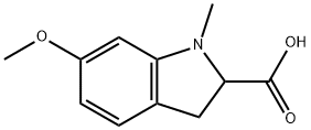 6-Methoxy-1-methylindoline-2-carboxylic acid Struktur