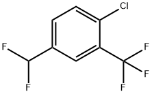 1-Chloro-4-(difluoromethyl)-2-(trifluoromethyl) benzene Struktur