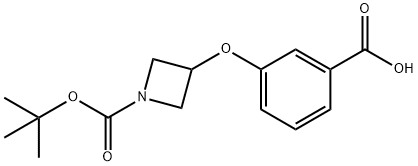 3-{[1-(tert-Butoxycarbonyl)azetidin-3-yl]-oxy}benzoic acid Struktur