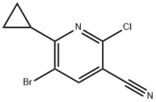 5-Bromo-2-chloro-6-cyclopropylnicotinonitrile Struktur