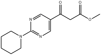 Methyl 3-oxo-3-(2-piperidin-1-ylpyrimidin-5-yl)-propanoate Struktur