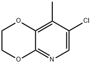 7-Chloro-8-methyl-2,3-dihydro-[1,4]dioxino[2,3-b]pyridine Struktur