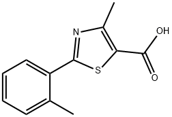 4-Methyl-2-(2-methylphenyl)-1,3-thiazole-5-carboxylic acid Struktur