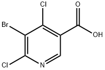 5-Bromo-4,6-dichloronicotinic acid Struktur