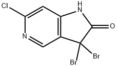 3,3-Dibromo-6-chloro-1H,2H,3H-pyrrolo[3,2-c]pyridin-2-one Struktur