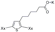 POLY[3-(POTASSIUM-6-HEXANOATE)THIOPHENE-2,5-DIYL] Struktur