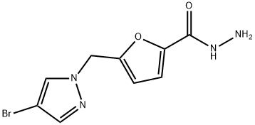 5-[(4-BROMO-1H-PYRAZOL-1-YL)METHYL]-2-FUROHYDRAZIDE Struktur