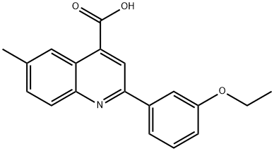 2-(3-ETHOXYPHENYL)-6-METHYLQUINOLINE-4-CARBOXYLICACID Struktur