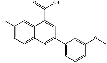 6-CHLORO-2-(3-METHOXYPHENYL)QUINOLINE-4-CARBOXYLIC ACID Struktur