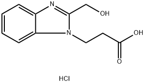 3-(2-HYDROXYMETHYL-BENZOIMIDAZOL-1-YL)-PROPIONICACID HYDROCHLORIDE Struktur