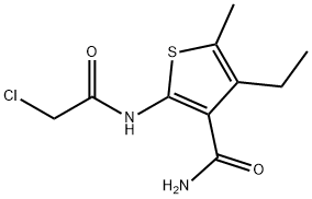 2-[(CHLOROACETYL)AMINO]-4-ETHYL-5-METHYLTHIOPHENE-3-CARBOXAMIDE Struktur