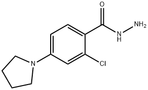 2-chloro-4-(1-pyrrolidinyl)benzenecarbohydrazide Struktur