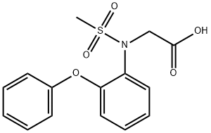 [(Methylsulfonyl)(2-phenoxyphenyl)amino]-acetic acid Struktur