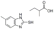 2-Methylbutanoic acid compound with 6-methyl-1H-benzimidazole-2-thiol (1:1) Struktur