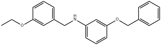 3-(Benzyloxy)-N-(3-ethoxybenzyl)aniline Struktur