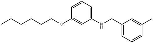 3-(Hexyloxy)-N-(3-methylbenzyl)aniline Struktur