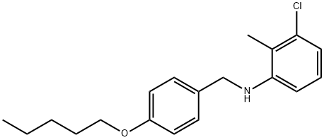 3-Chloro-2-methyl-N-[4-(pentyloxy)benzyl]aniline Struktur