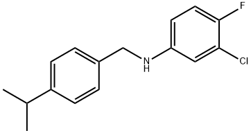 3-Chloro-4-fluoro-N-(4-isopropylbenzyl)aniline Struktur