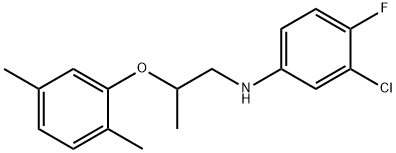 3-Chloro-N-[2-(2,5-dimethylphenoxy)propyl]-4-fluoroaniline Struktur