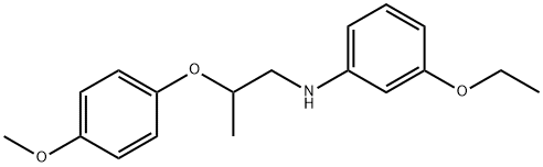 3-Ethoxy-N-[2-(4-methoxyphenoxy)propyl]aniline Struktur