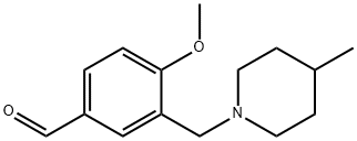 4-Methoxy-3-[(4-methylpiperidin-1-yl)methyl]-benzaldehyde Struktur