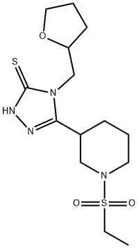 5-[1-(Ethylsulfonyl)piperidin-3-yl]-4-(tetrahydro-furan-2-ylmethyl)-4H-1,2,4-tria Struktur