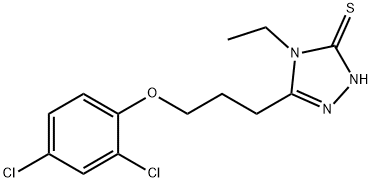 5-[3-(2,4-Dichlorophenoxy)propyl]-4-ethyl-4H-1,2,4-triazole-3-thiol Struktur