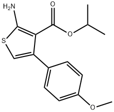 Isopropyl 2-amino-4-(4-methoxyphenyl)thiophene-3-carboxylate Struktur