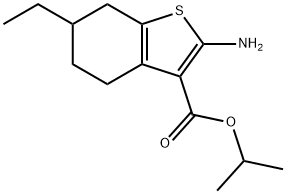 Isopropyl 2-amino-6-ethyl-4,5,6,7-tetrahydro-1-benzothiophene-3-carboxylate Struktur