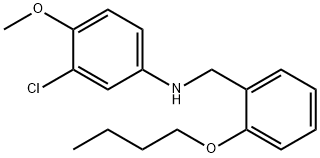 N-(2-Butoxybenzyl)-3-chloro-4-methoxyaniline Struktur