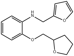 N-(2-Furylmethyl)-2-(tetrahydro-2-furanylmethoxy)-aniline Struktur