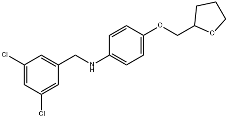 N-(3,5-Dichlorobenzyl)-4-(tetrahydro-2-furanylmethoxy)aniline Struktur