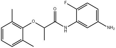 N-(5-Amino-2-fluorophenyl)-2-(2,6-dimethylphenoxy)propanamide Struktur