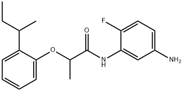 N-(5-Amino-2-fluorophenyl)-2-[2-(sec-butyl)-phenoxy]propanamide Struktur