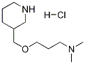 N,N-Dimethyl-3-(3-piperidinylmethoxy)-1-propanamine hydrochloride Struktur