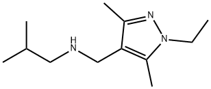 N-[(1-Ethyl-3,5-dimethyl-1H-pyrazol-4-yl)methyl]-N-isobutylamine Struktur