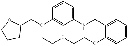 N-[2-(2-Ethoxyethoxy)benzyl]-3-(tetrahydro-2-furanylmethoxy)aniline Struktur