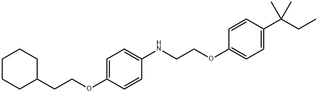 N-[4-(2-Cyclohexylethoxy)phenyl]-N-{2-[4-(tert-pentyl)phenoxy]ethyl}amine Struktur